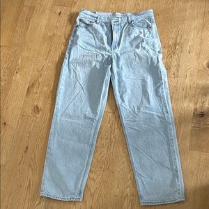 American Eagle Strigid Highest Waist Crossover Baggy Straight Jeans